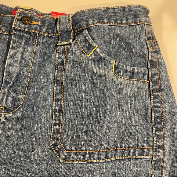 Vtg Faded Glory Blue Denim Jean Shorts Y2K Womens 14 Retro Mom High Rise Cotton - Picture 4 of 8